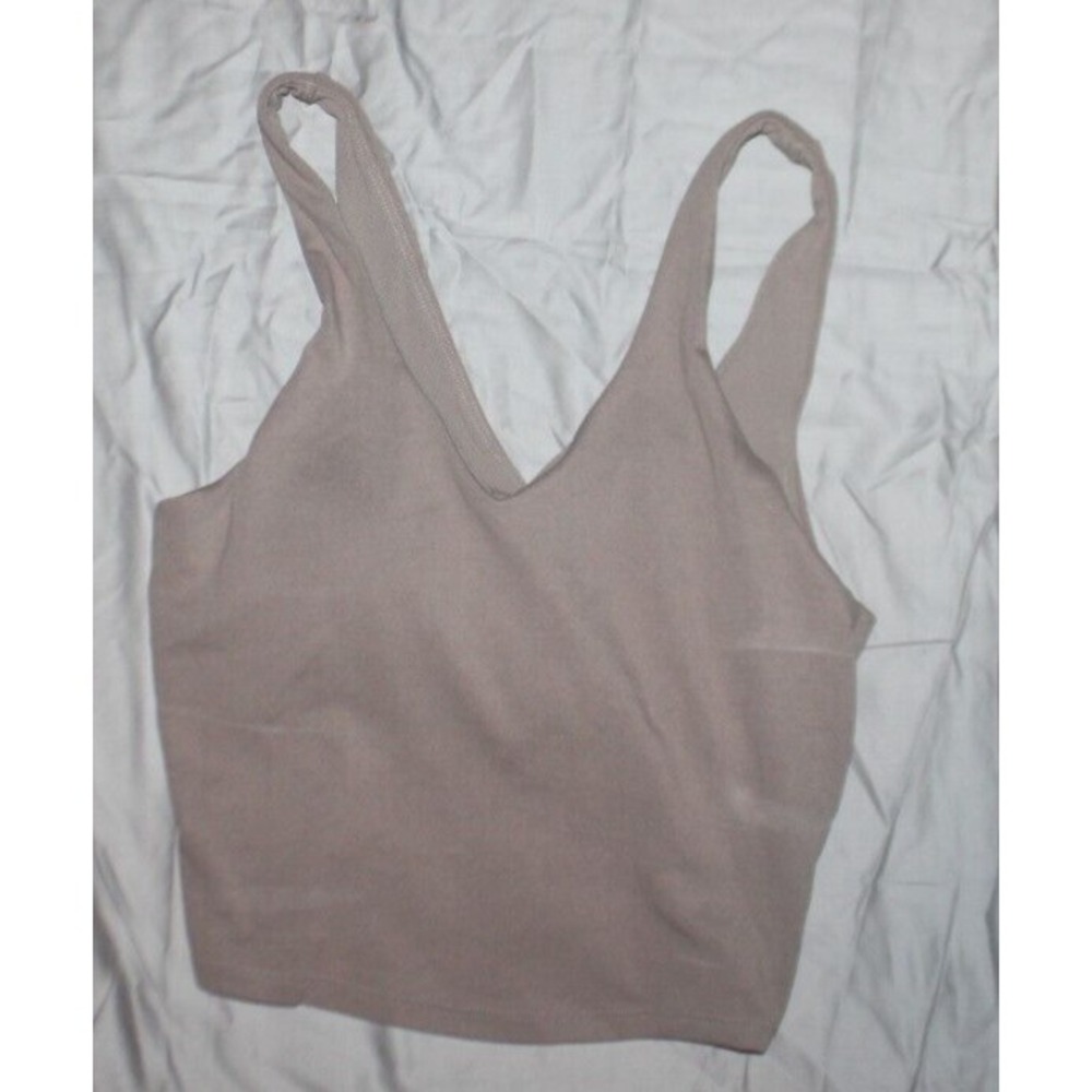 NWT All in Motion Flex V-Neck Tank Sports Bra Dark brown Size XS